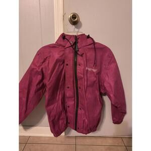 Frog Toggs Outerwear Womens Jacket Sz S Small Pink Rain Coat Zip Hidden Hood